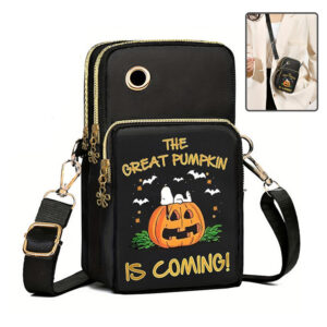 Halloween Pumpkin Mini Crossbody Phone Bag  For men/Women