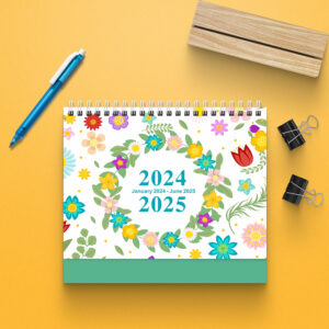 2024 English Creative Simple Desk Calendar